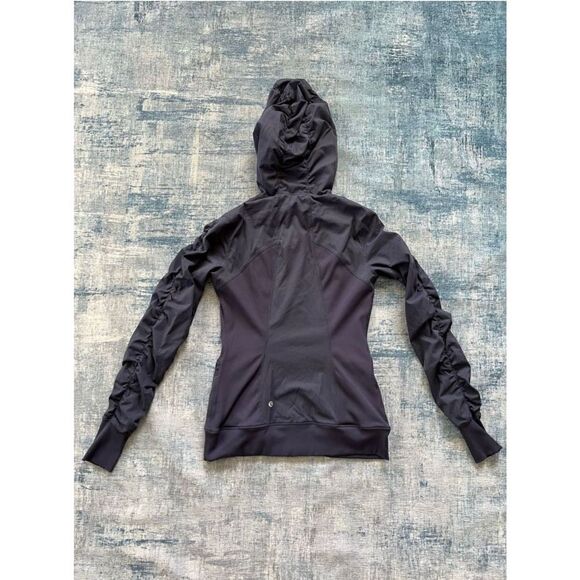 Lululemon Dance Studio Reversible Hoodie Jacket Gray w Blue Purple Tint Size 6 - Picture 2 of 7